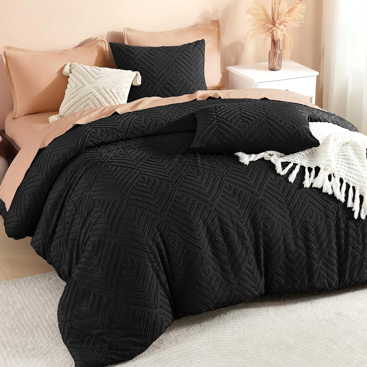 Litanika California King Comforter Set Black for Stylish Bedrooms