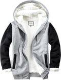 Men's Sherpa Lined Zip Hoodie Jacket - Heavyweight Fleece Warmth