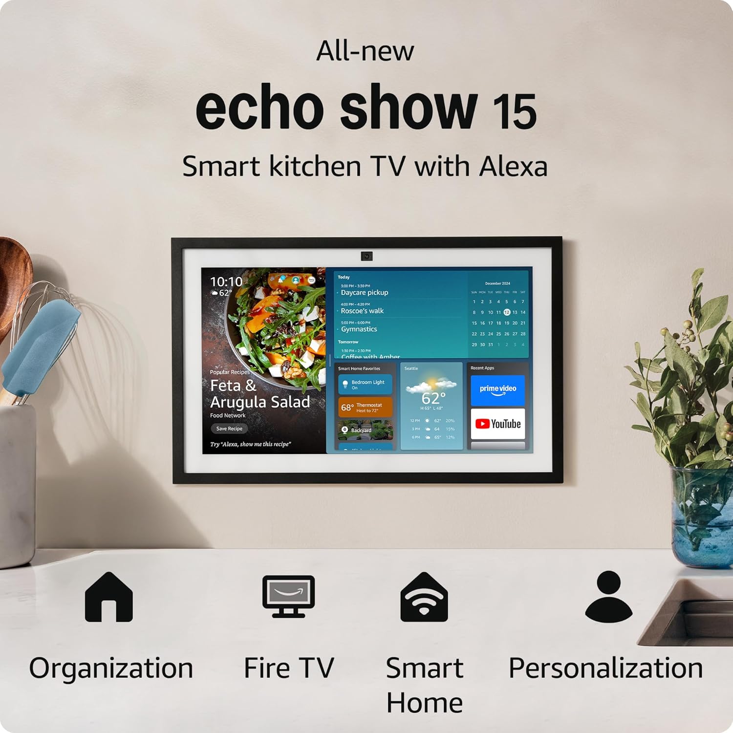 Echo Show 15: HD 15.6 Smart Kitchen TV