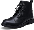 Vepose Women's Lace-Up Ankle Boots with Low Heel for Fashionable Style