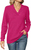 Sleek Ivicoer Women's Long Sleeve V Neck Sweater for Daily Wear