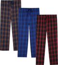 JupiterSecret Mens Pajama Pants Set Flannel Cotton Sleep & Lounge