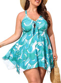 Womens Plus Size Tankini Swimsuit Two Piece Tummy Control - 2024