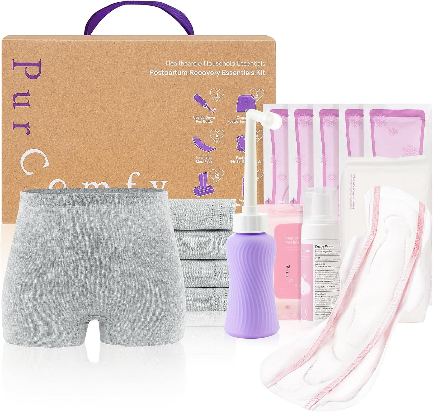 18 Pcs Postpartum Essentials Recovery Kit for New Moms