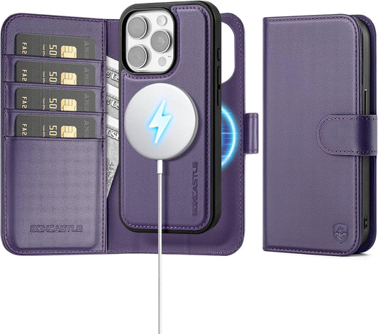 Magnetic 2 in 1 Detachable Wallet Case for iPhone 15 Pro Max