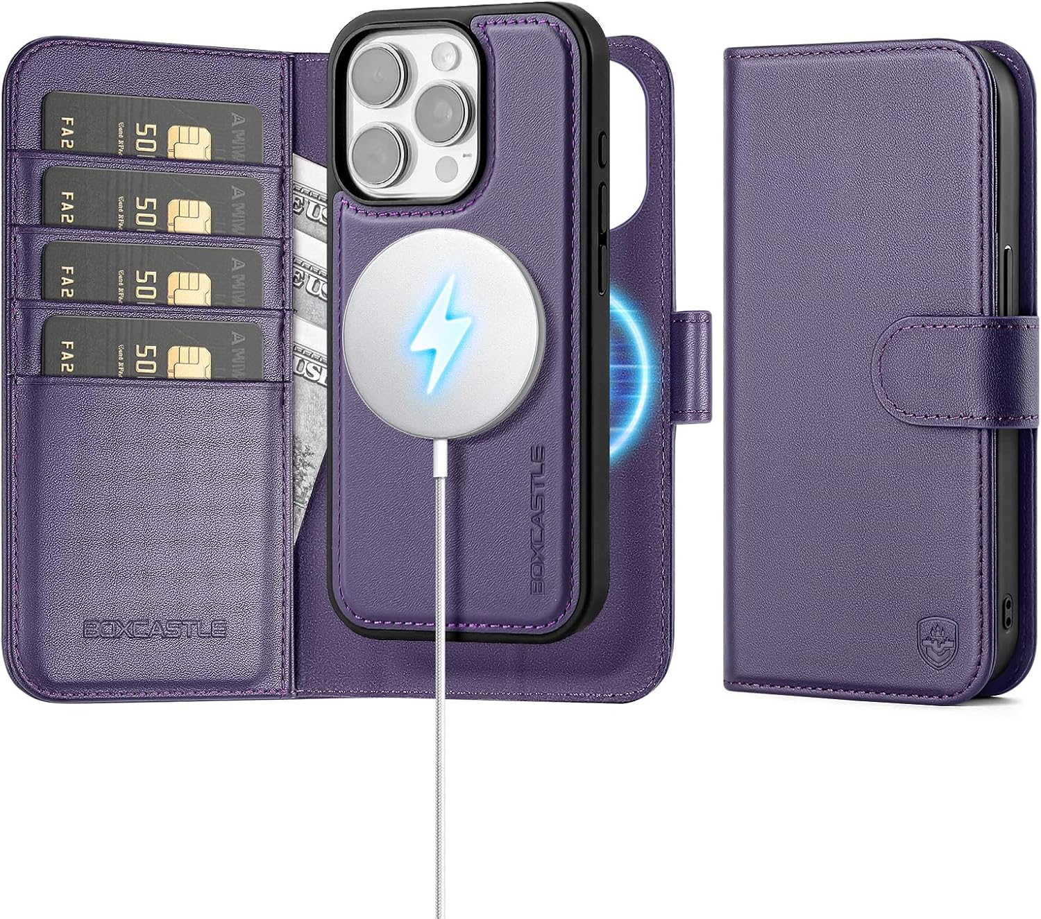Magnetic 2 in 1 Detachable Wallet Case for iPhone 12 Pro