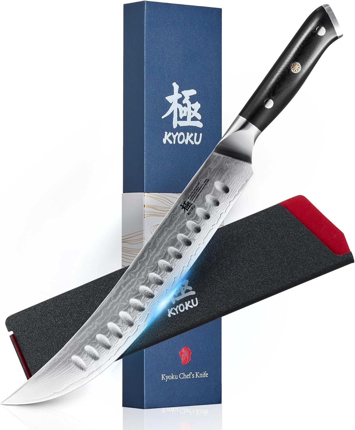KYOKU 10 Inch Scimitar Knife for Precision Meat Cutting