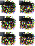 Solar String Lights 6 Pack 600 LED 198FT Multicolor - Outdoor Twinkle