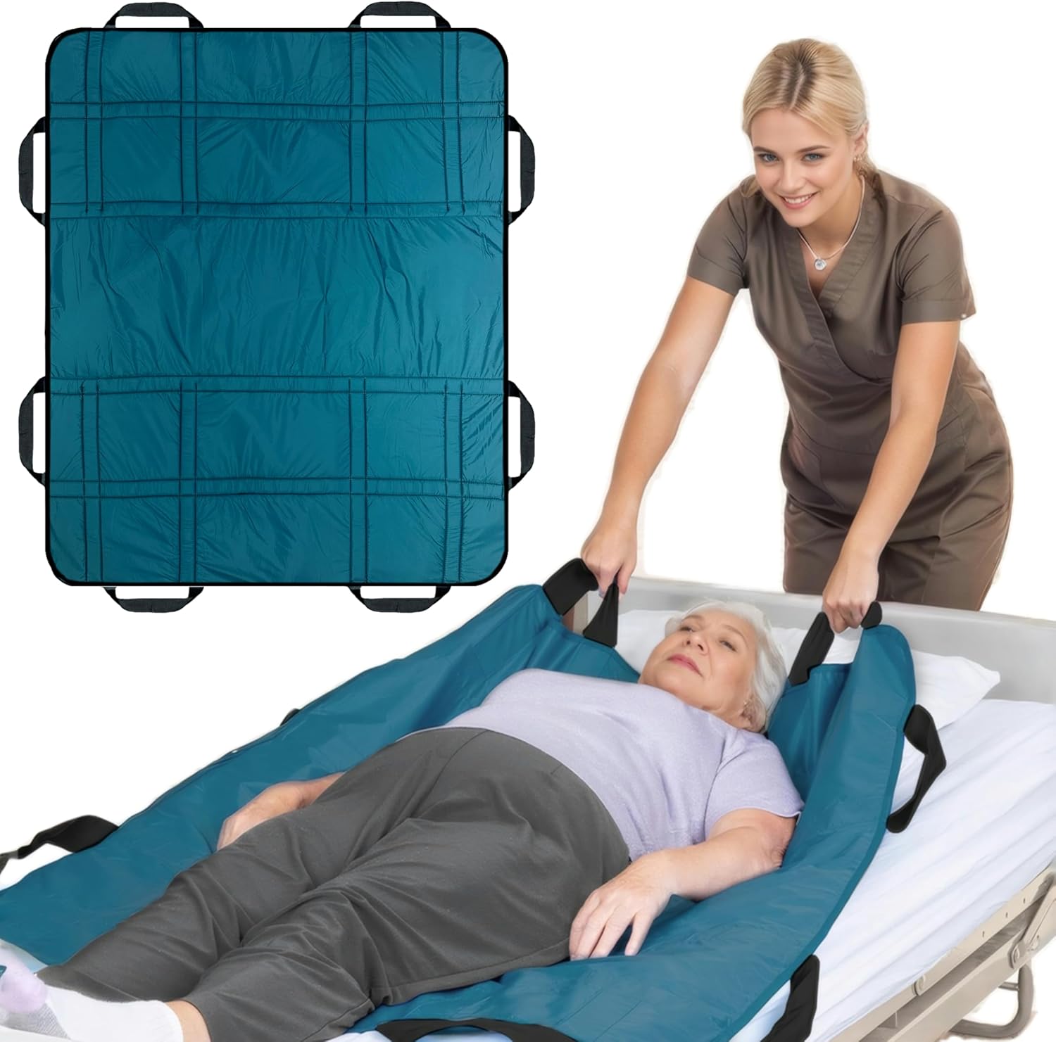 Upgraded 3-Layer Comfort Positioning Bed Pad for Care Transfers