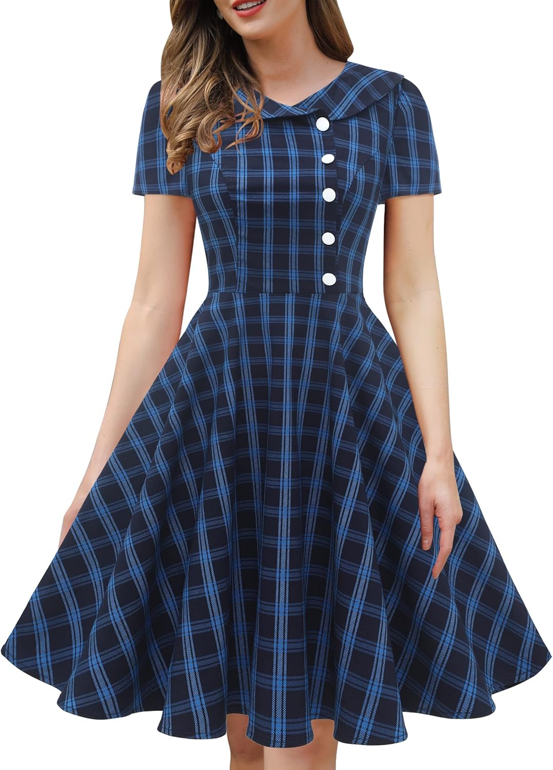 Vintage Audrey Hepburn Style Cocktail Swing Dress for Women