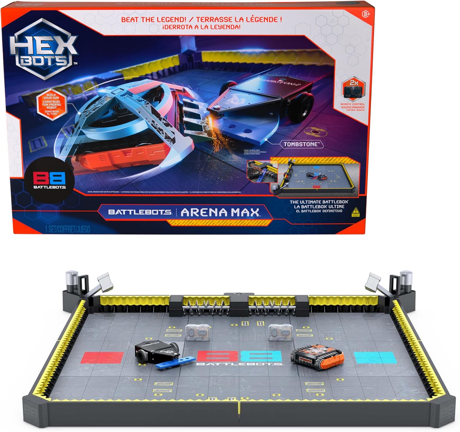 HEX Bots BattleBots Arena MAX - Ultimate Remote Control Robot Fun