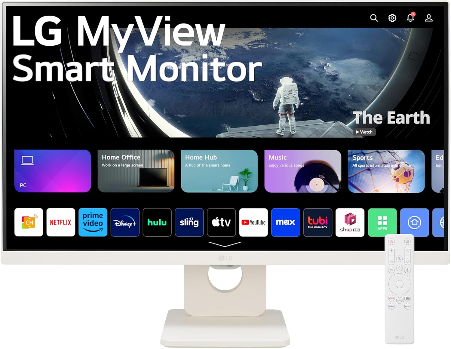 LG 25-Inch Smart Monitor with IPS Display & ThinQ Home Dashboard