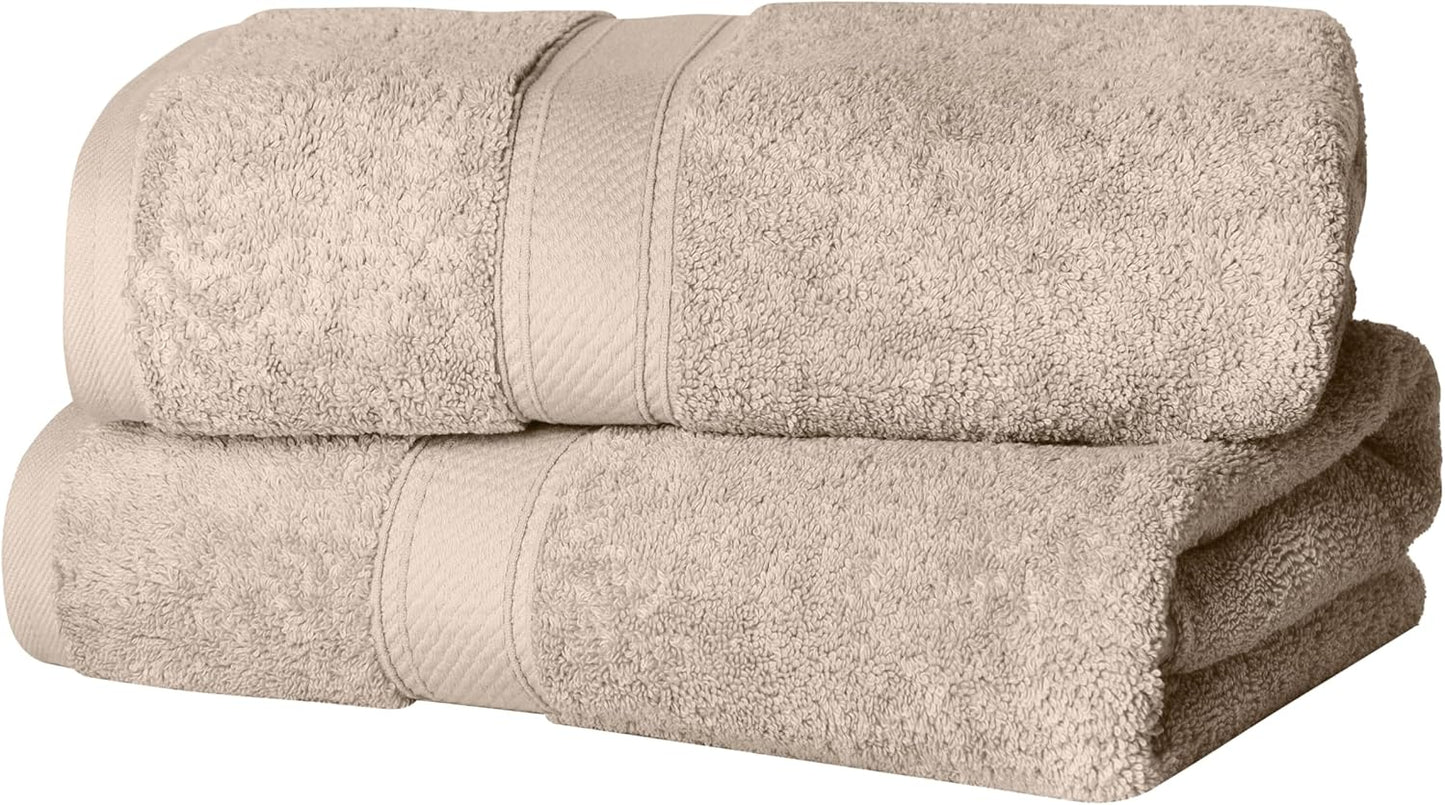 Superior Egyptian Cotton Pile Bath Towel Set of 2 for Luxury