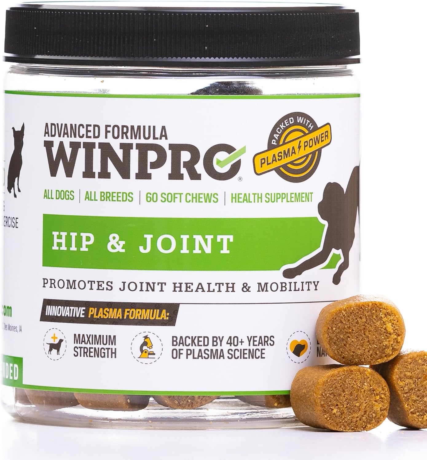 WINPRO Hip & Joint Supplement for Dogs - Chews for Mobility