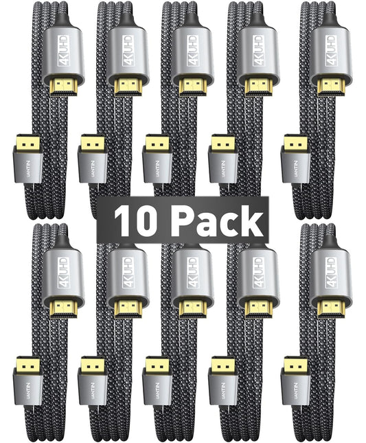 10-Pack 4K DisplayPort to HDMI Cable 10Ft for Stunning Clarity