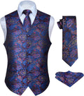 HISDERN Mens Vest Tie Set 3PC for Weddings & Parties