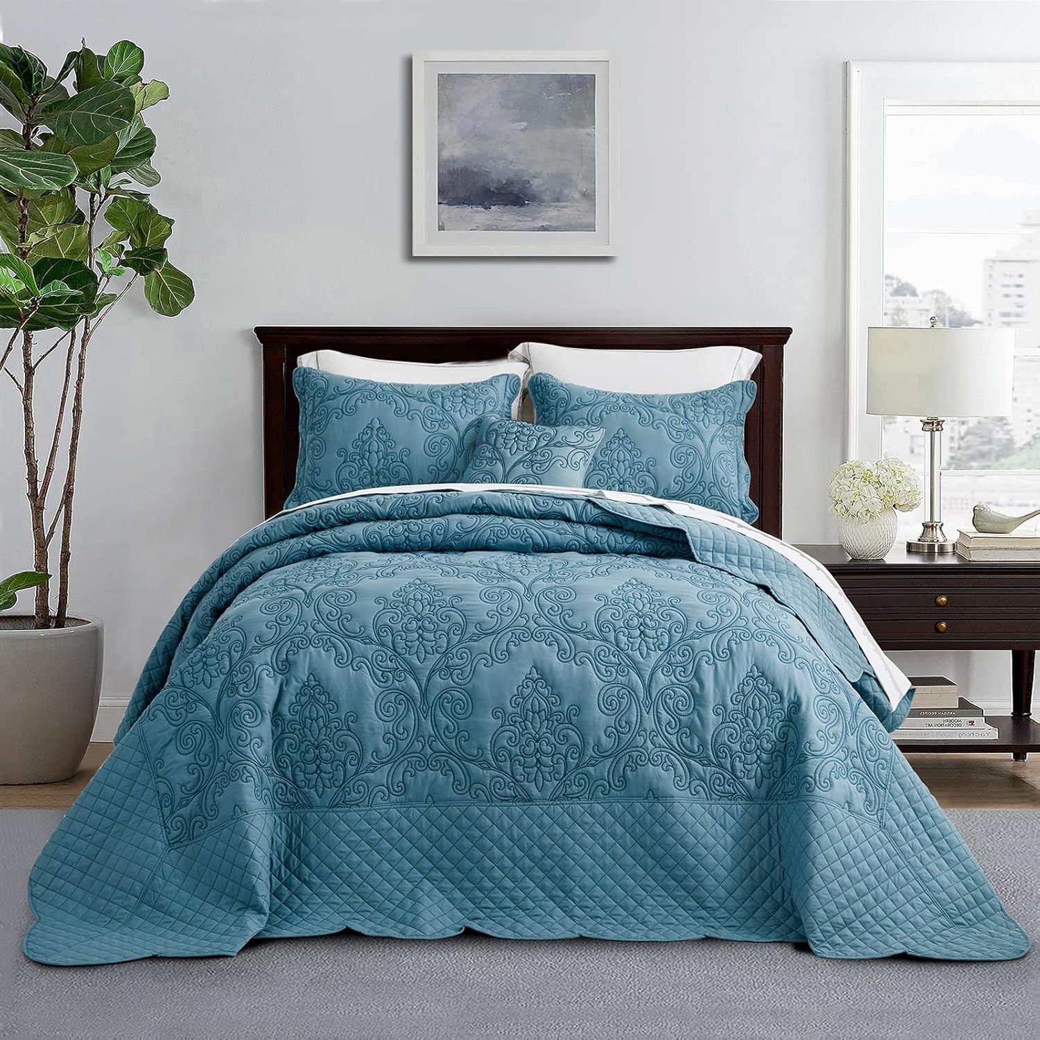 CHIXIN Oversized Bedspread Coverlet Set for King Size Beds