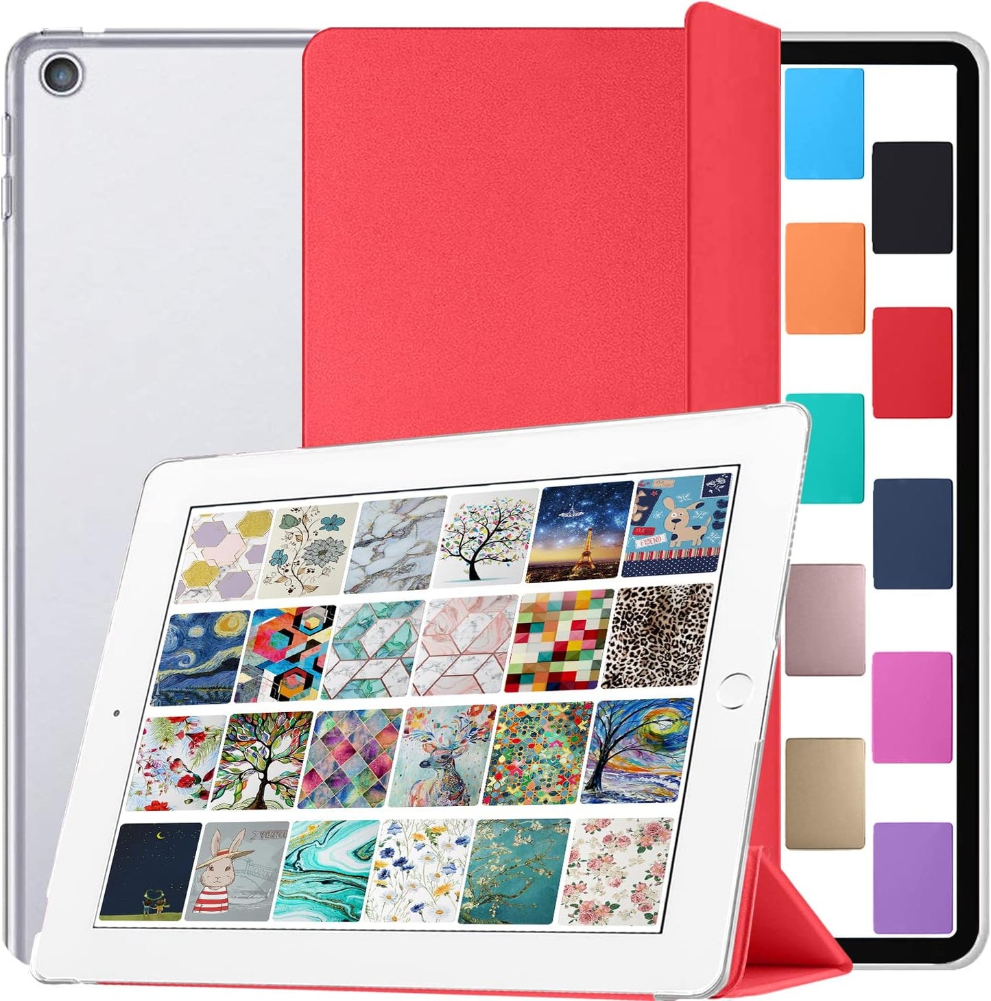 DuraSafe iPad Mini Case with Translucent Frosted Hard Back Red