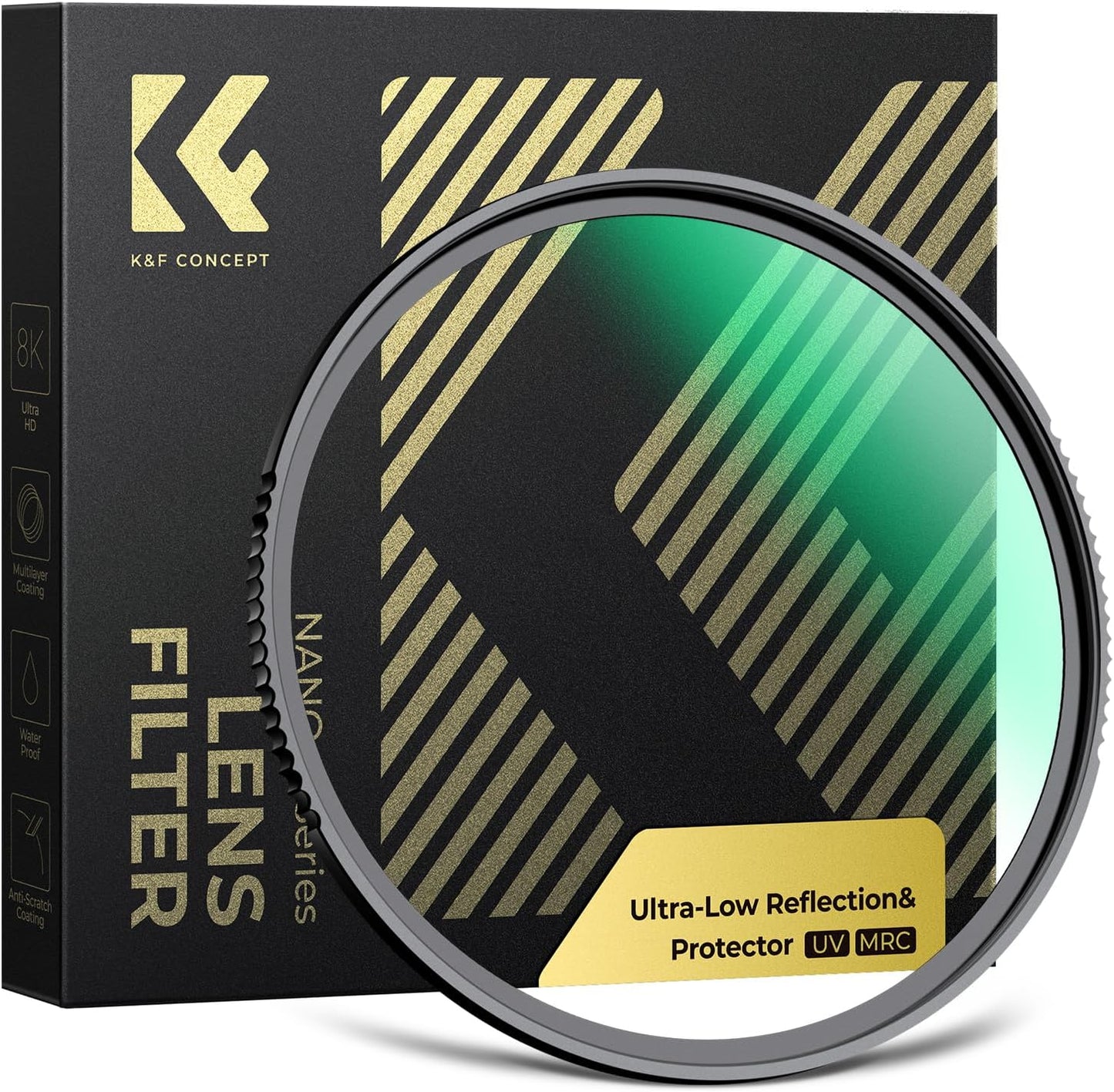K&F CONCEPT 49mm Shockproof Ultra Low Reflectivity MCUV Filter