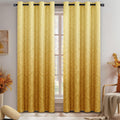 Fall Ombre Blackout Curtains for Bedroom - Damask Thermal Panels