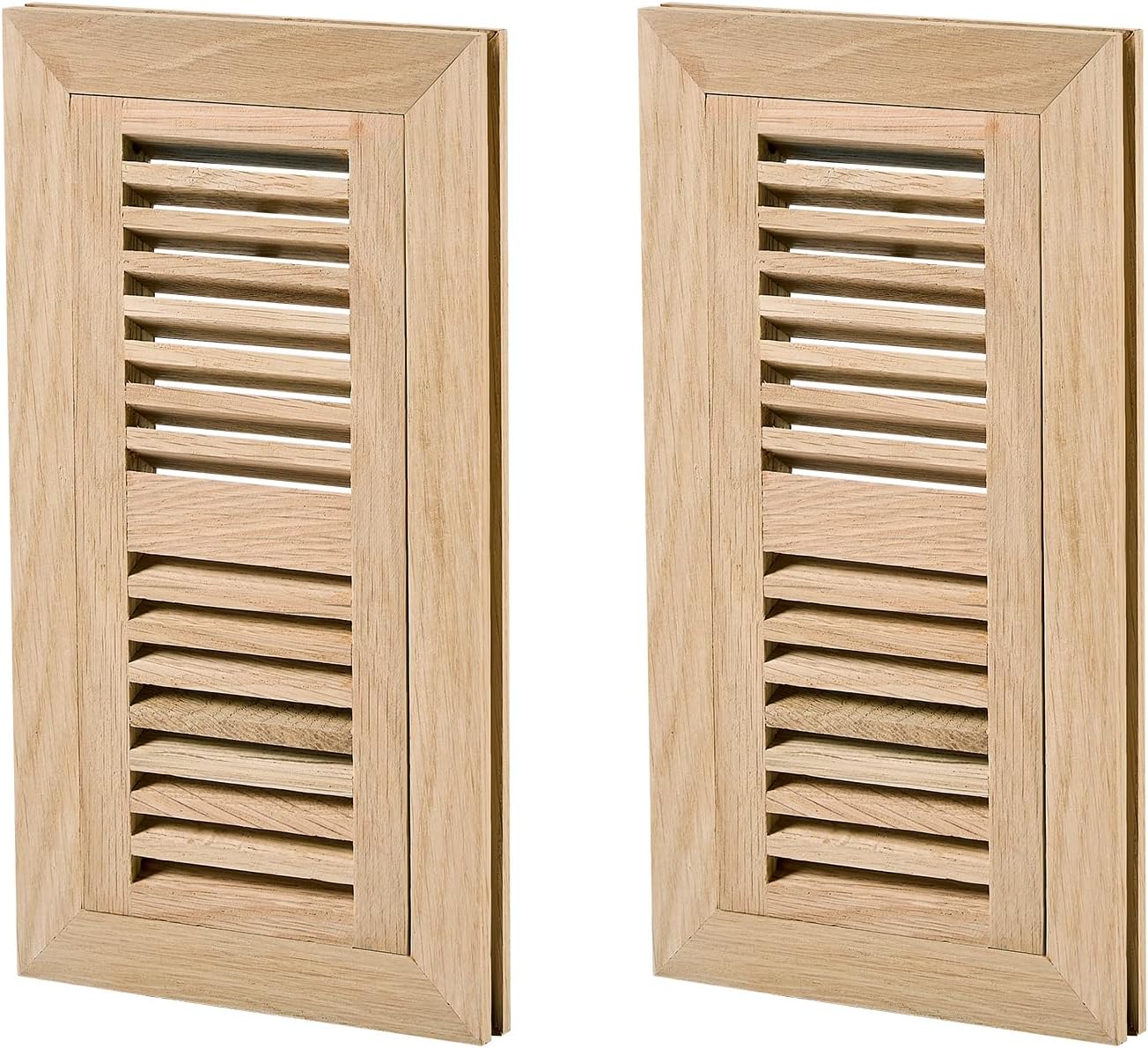 Homewell White Oak Wood Floor Register Pack for Duct Openings