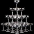 100 Pcs Plastic Champagne Party Glasses 5 oz Clear Disposable Coupe