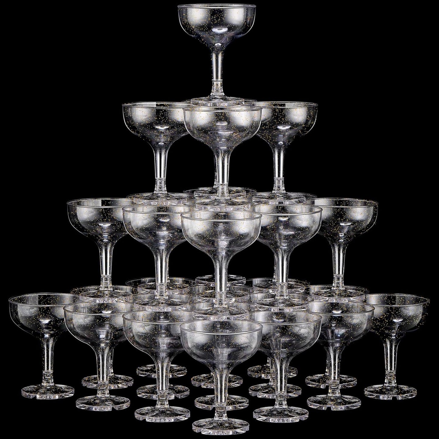 Unbreakable Plastic Champagne Glasses for Parties and Events