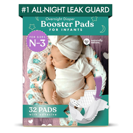 Naturally Nature Diaper Booster Pads - Leak-Free Nights!