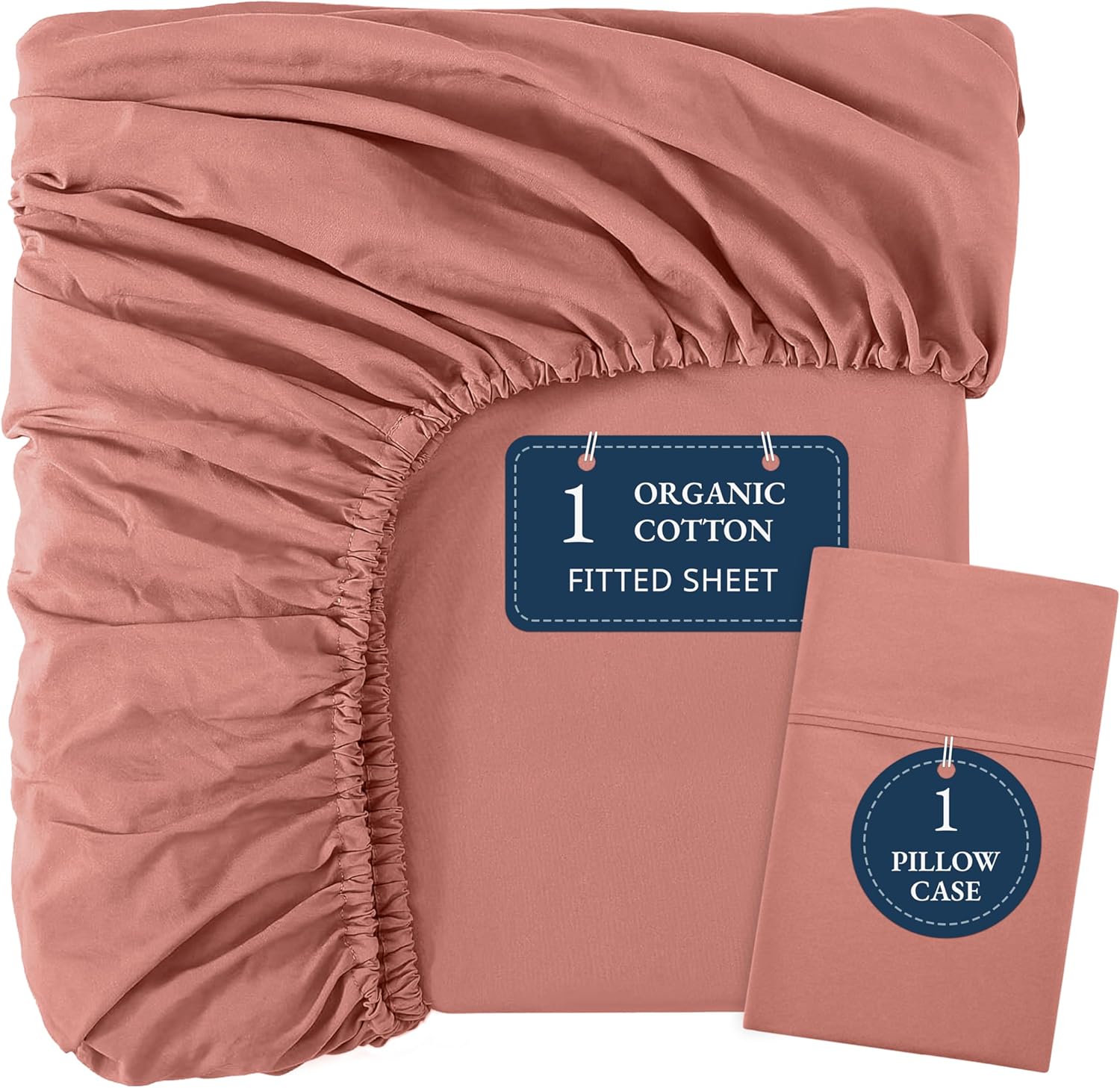100% Organic Cotton Twin Fitted Sheet Set for Cozy Sleep
