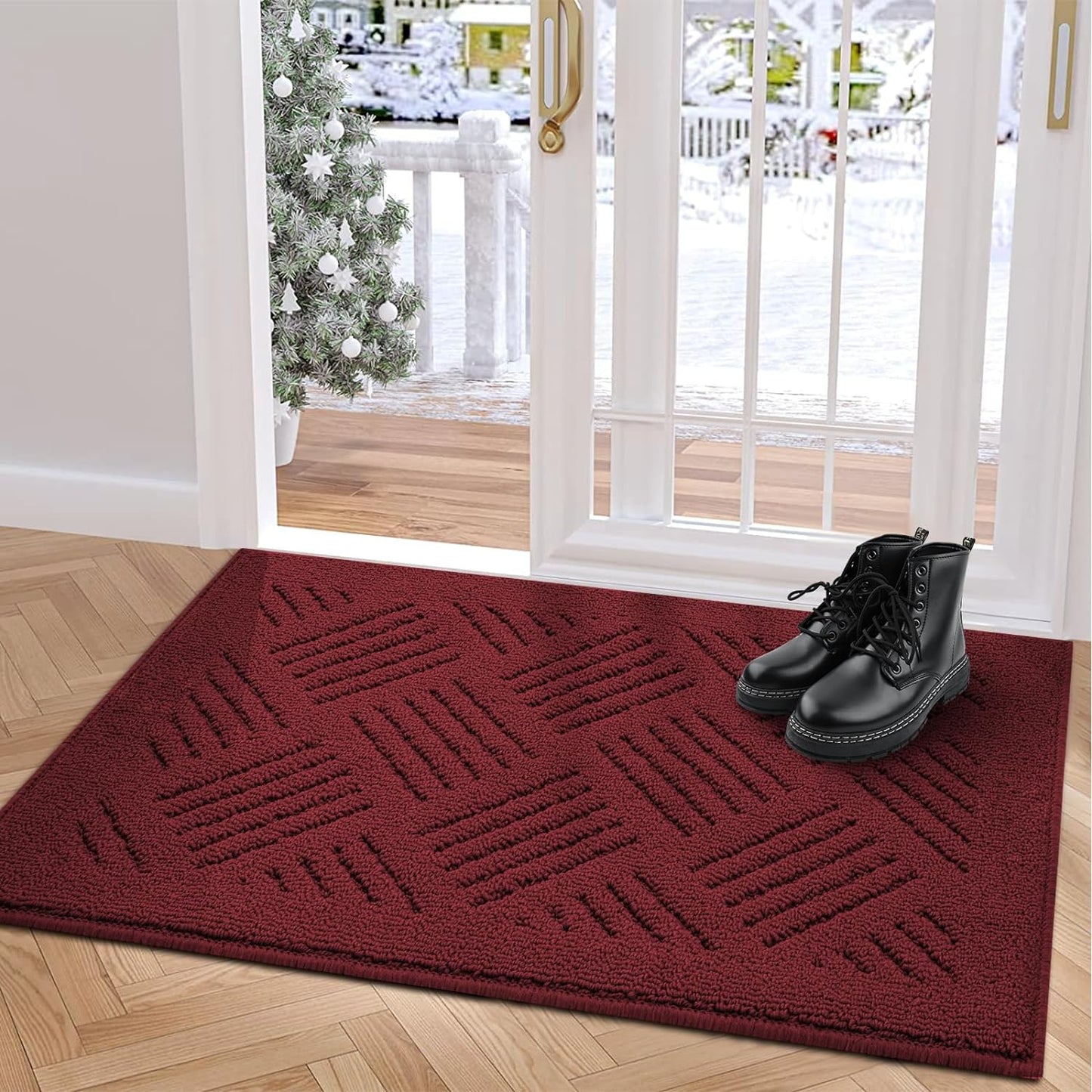 Indoor Doormat with Non-Slip Rubber Backing for Entryway