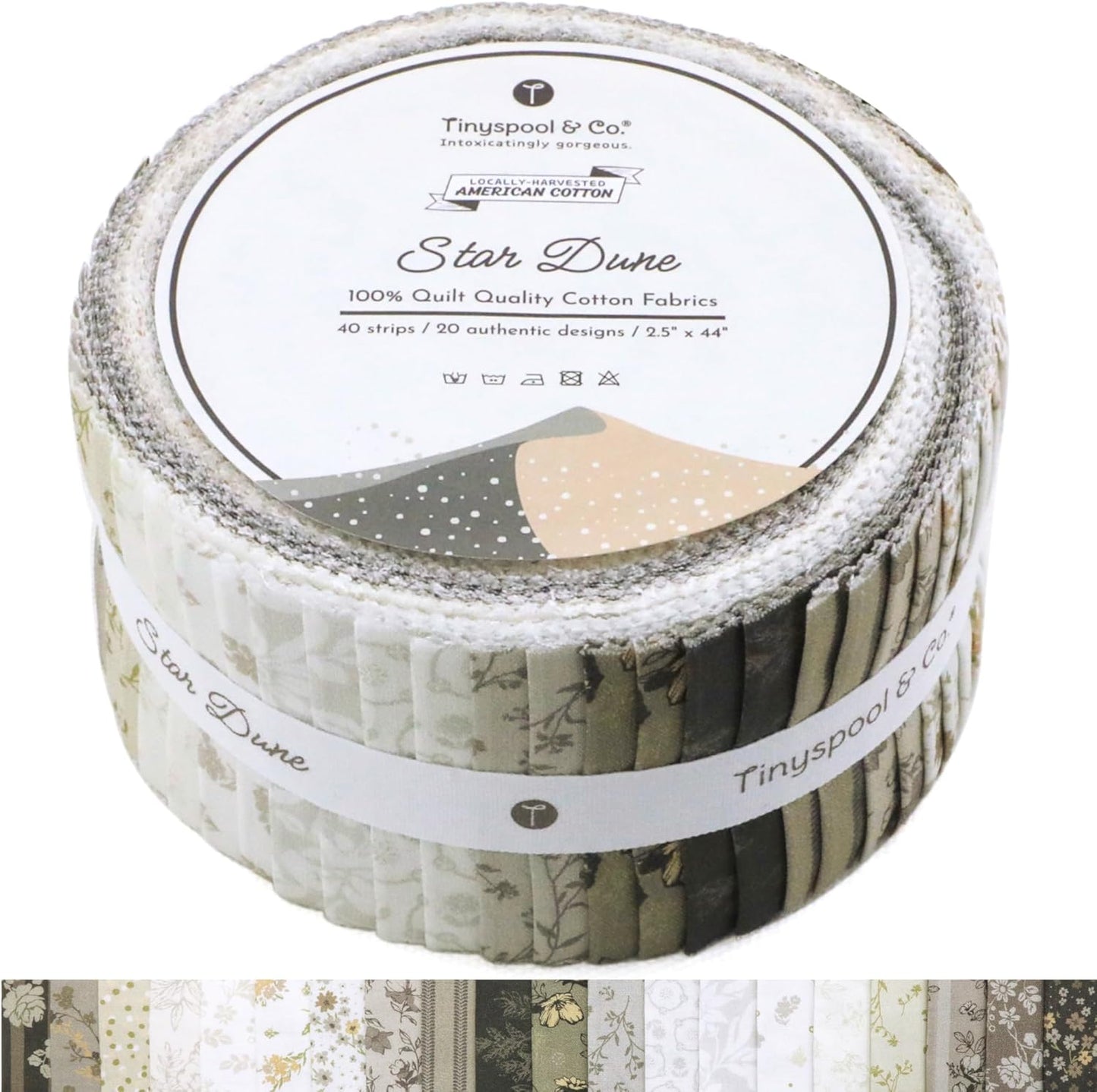 Tinyspool Jelly Roll Fabric Strips for Quilting and Crafting