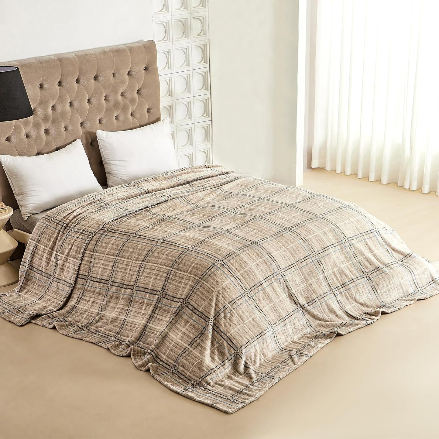 Oversized King Fleece Blanket 120x120 inches for Cozy Comfort