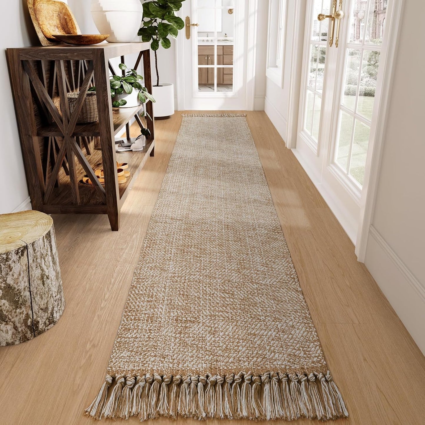 Collive Washable Carpet Runners for Hallway - Boho Long Rugs