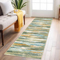 Modern Abstract Runner Rug 2x6 - Washable Non-Slip Thin Runner