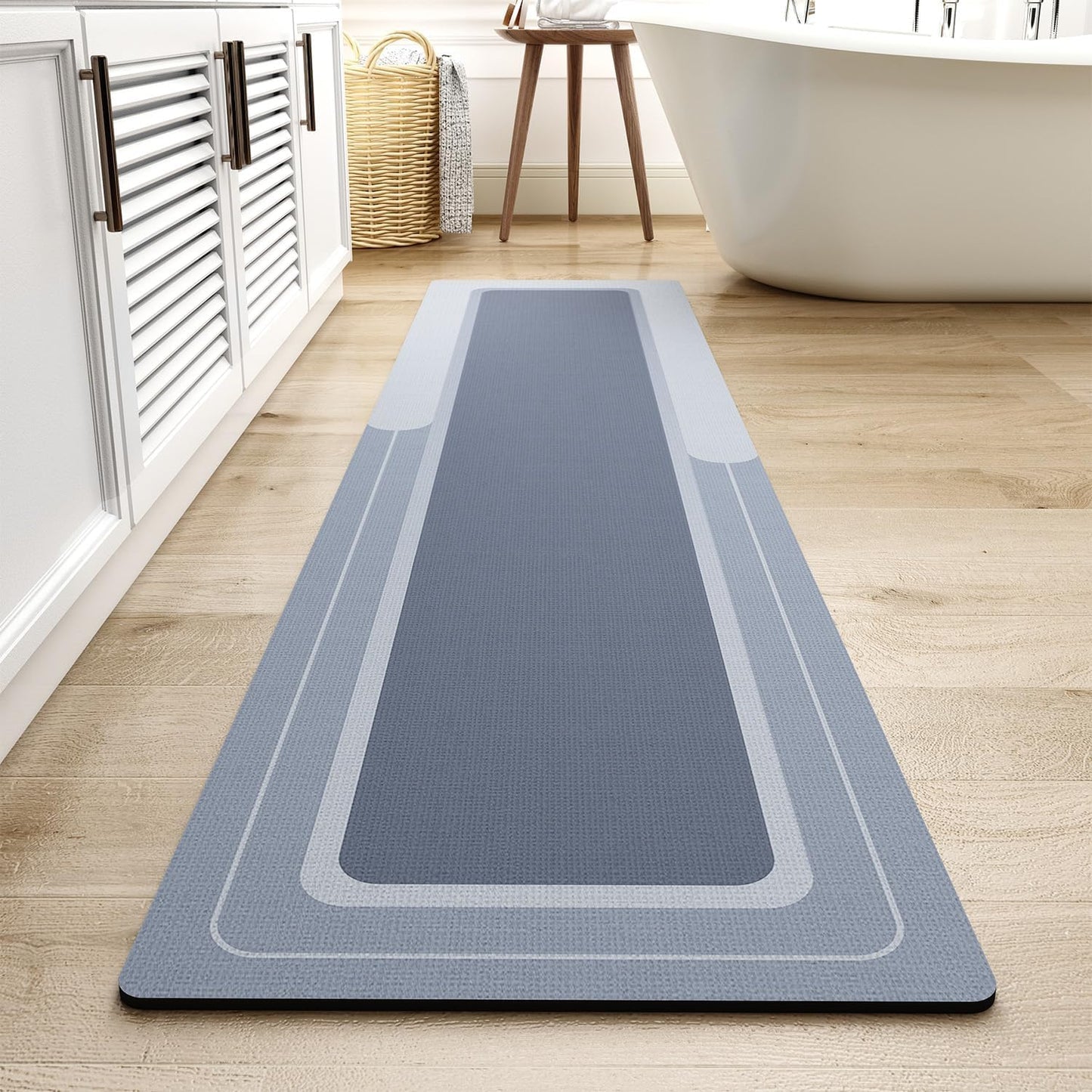 MontVoo Bath Mat Runner - Non Slip Super Absorbent Quick Dry