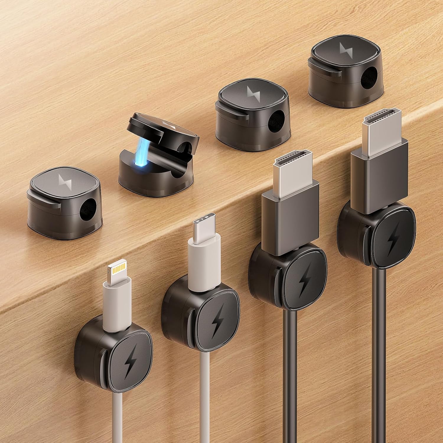8-Pack Magnetic Cable Clips | Tangle-Free Wire Management