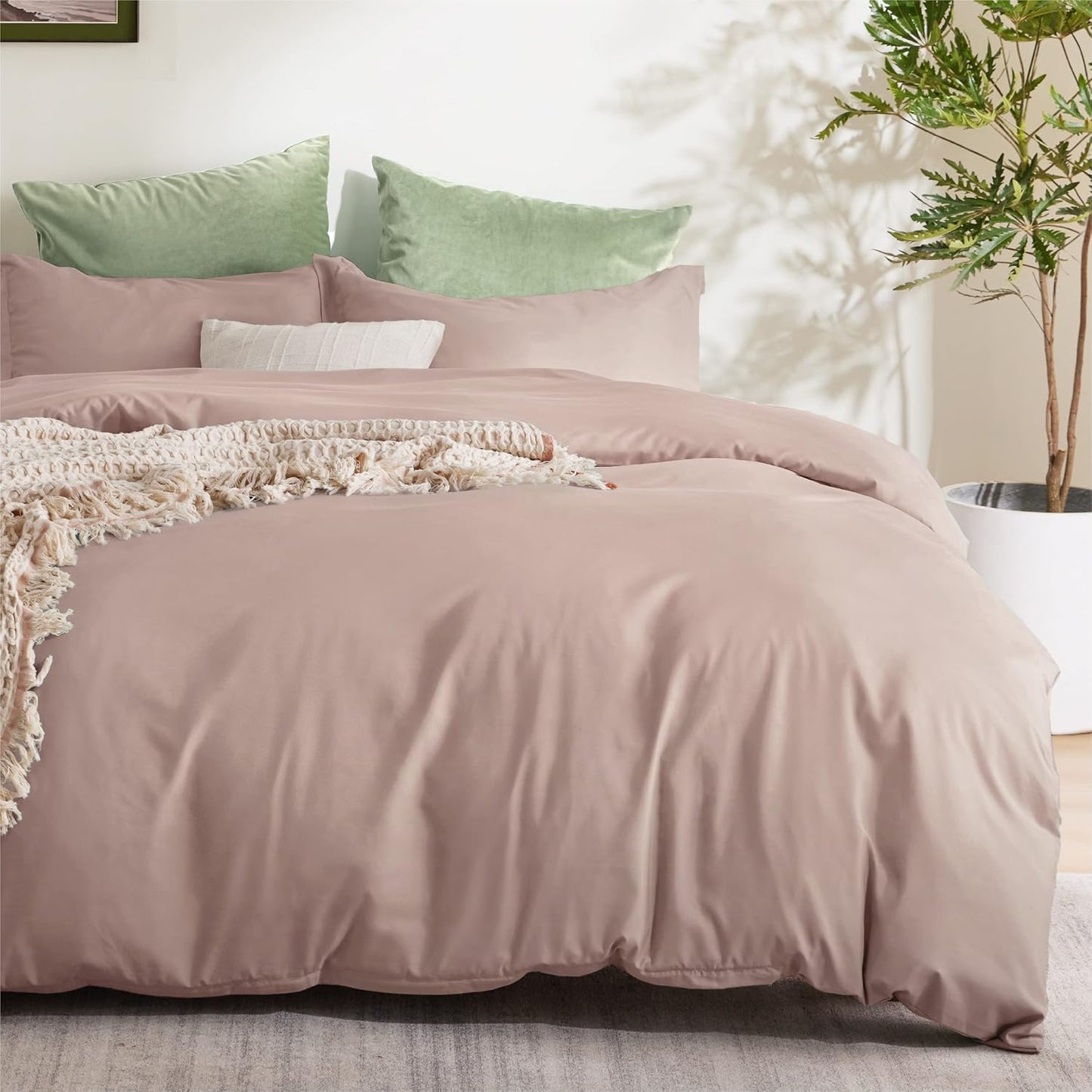 Bedsure King Size Duvet Cover Set - Soft Double Brushed Bedding