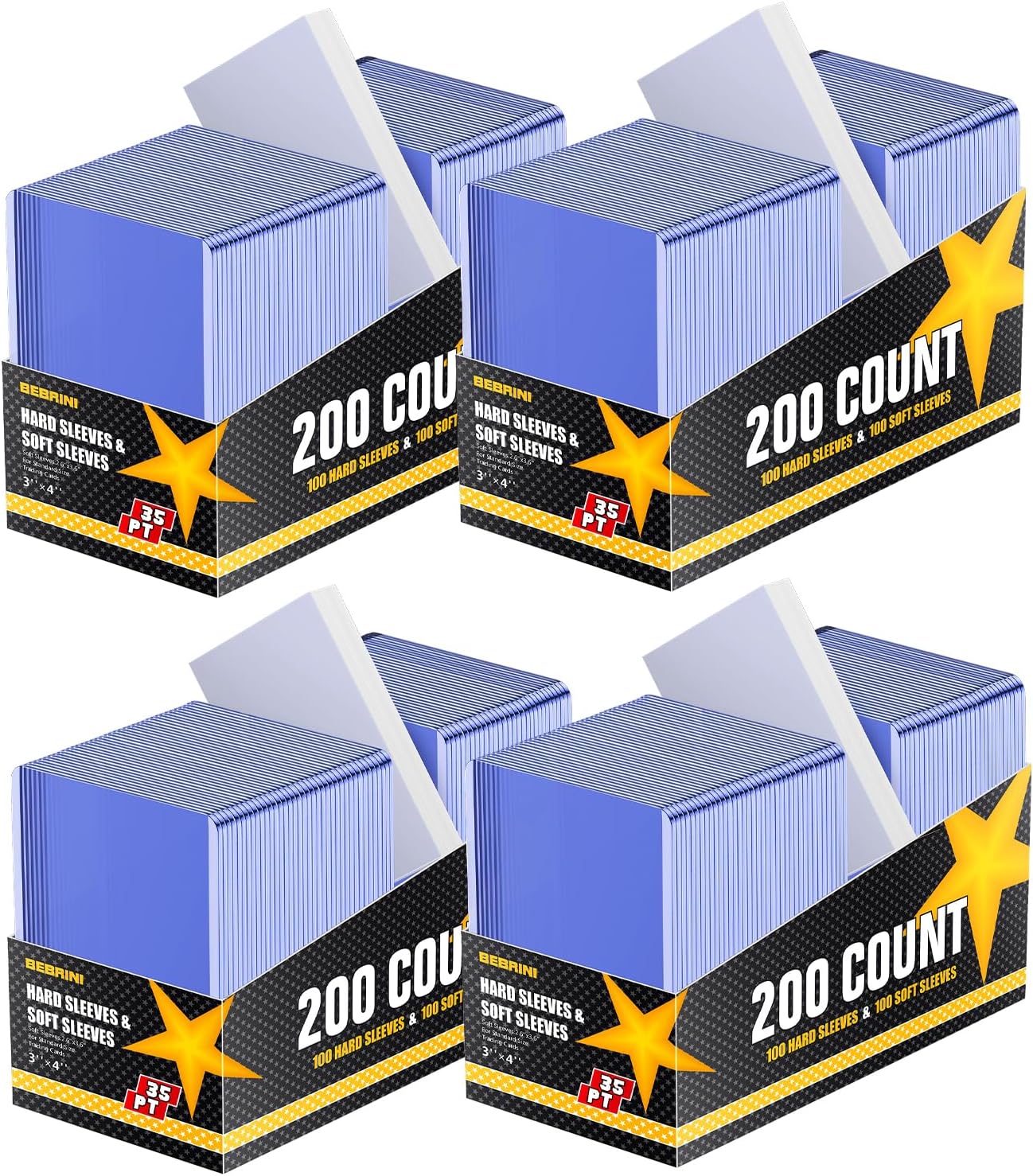 800 Count Card Sleeves Top Loaders for Trading Cards Protection