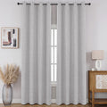 100% Blackout Window Curtains 84 in 2 Panels Set - Faux Linen Thermal