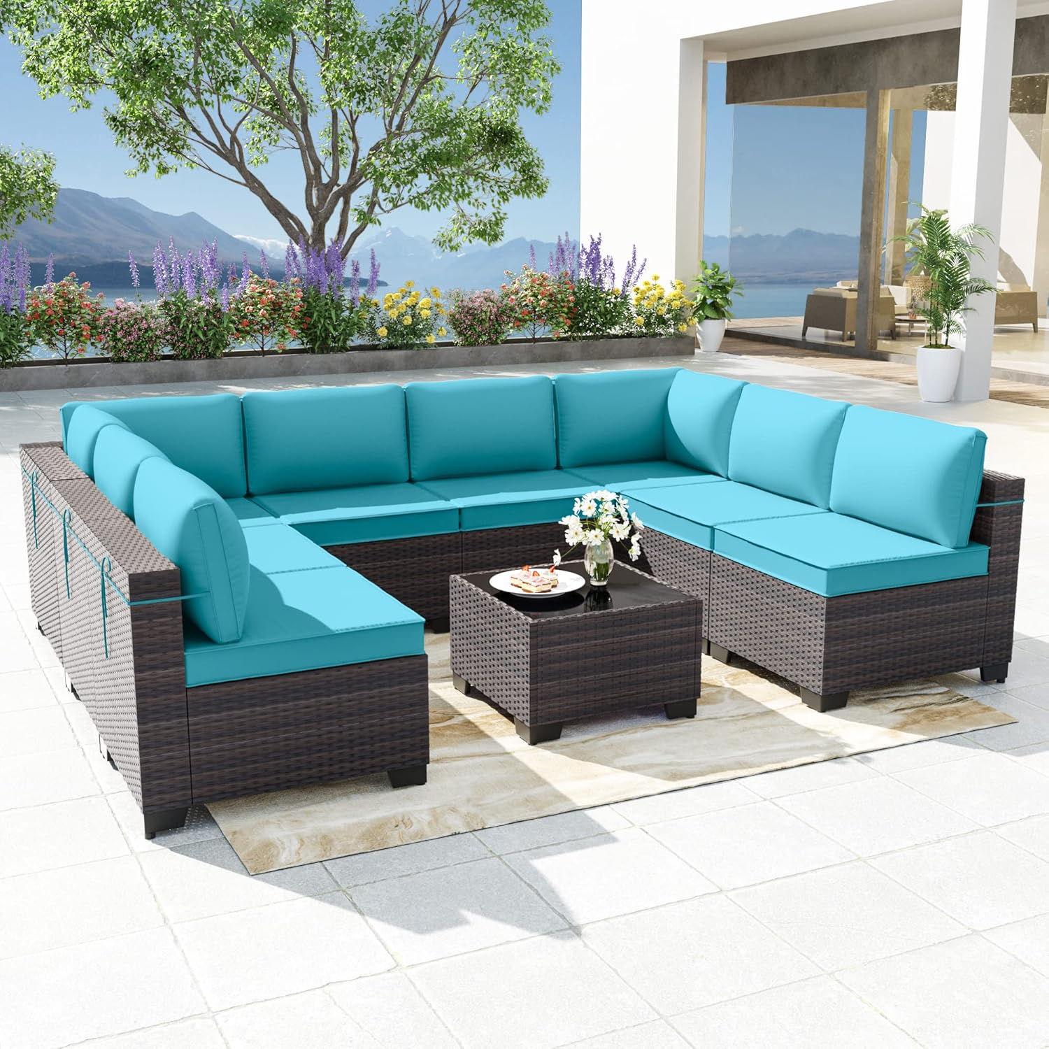 Kurapika 9 Pieces Patio Furniture Set for Outdoor Comfort