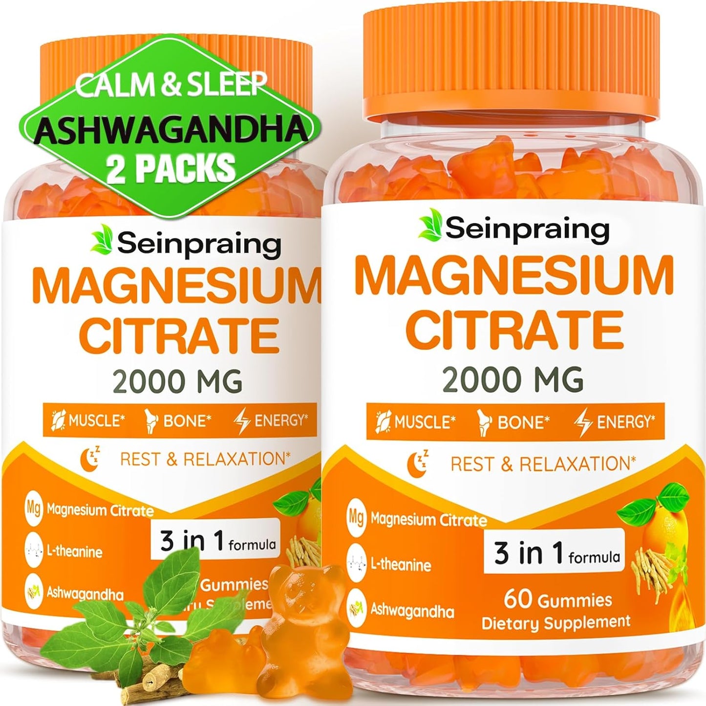 Magnesium Gummies 2000mg for Adults - High Absorption Supplement