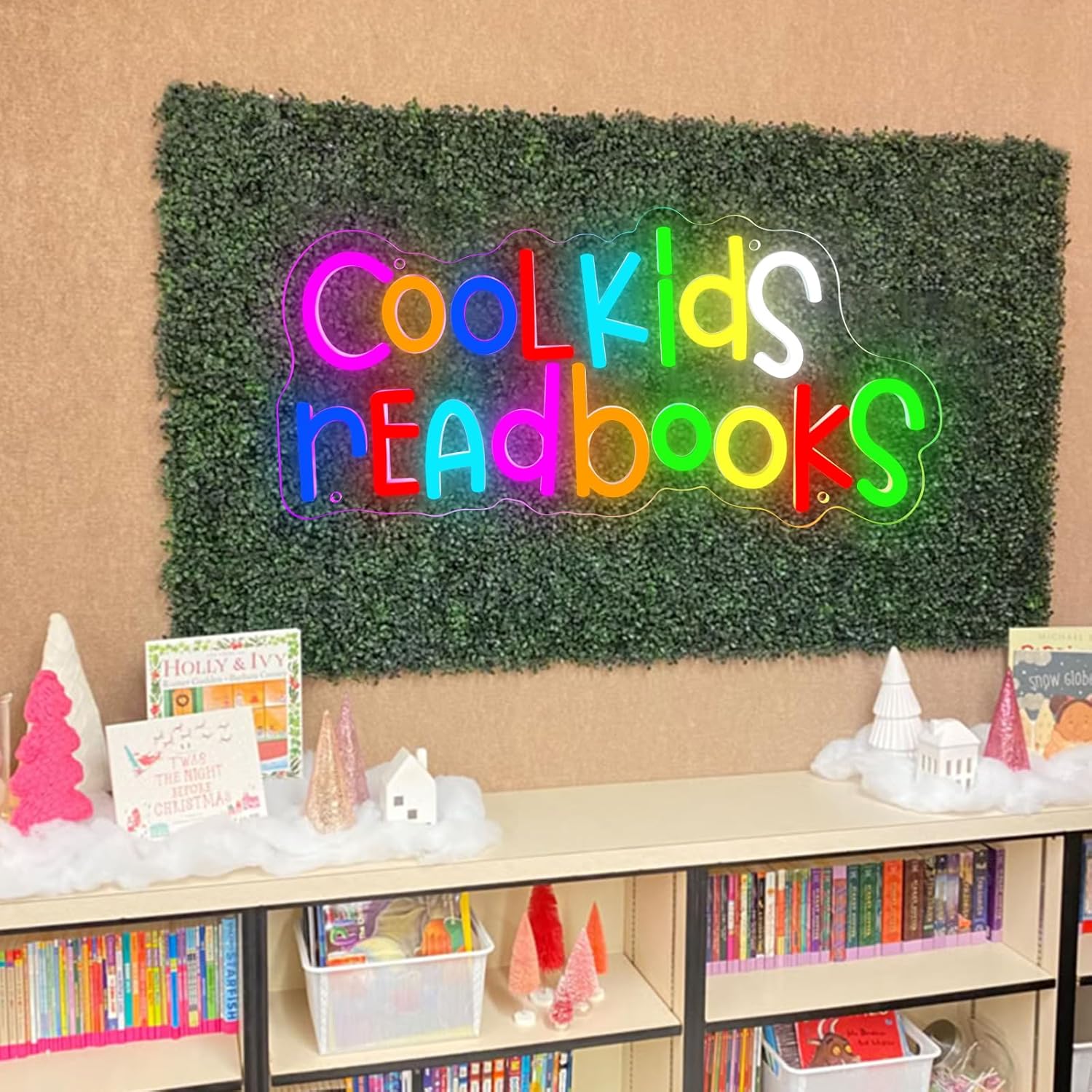 Cool Kids Read Books Neon Sign for Classroom and Bedroom Decor