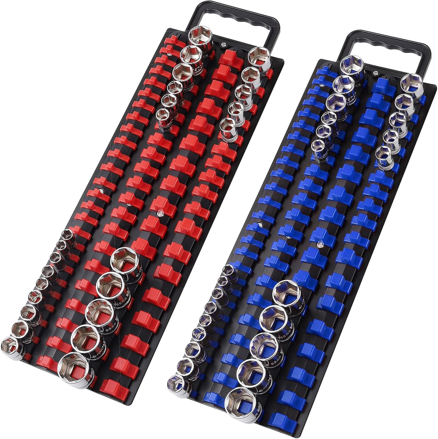 160-Piece Portable Socket Organizer Steel Tray for Easy Storage