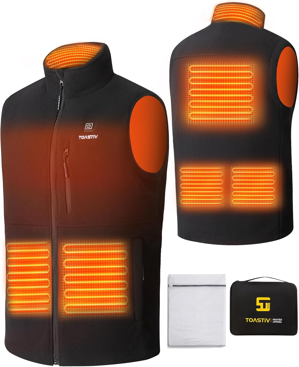 Heated Vest Men - Lightweight USB Electric Polar Fleece Design