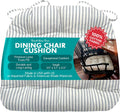 Barnett Home Decor Ticking Stripe Berlin Blue Dining Chair Pad