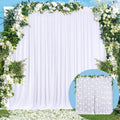 10x10 White Backdrop Curtain for Parties Wedding - Wrinkle Free 2