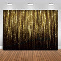 10x8ft Golden Tassels Flash Merry Christmas and New Year's Party