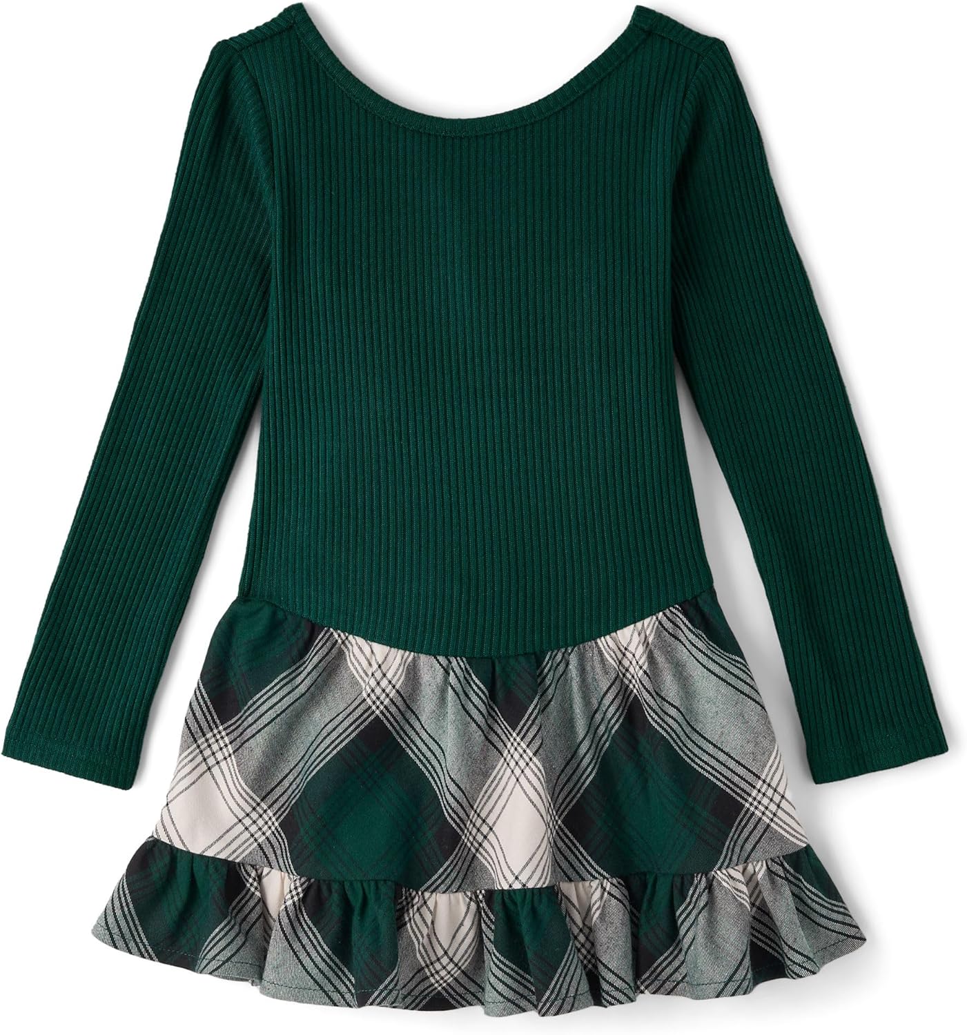 Baby Girls' Plaid Flannel Woven Tiered Dress for Stylish Kids