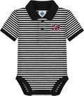 Creative Knitwear College Baby Striped Polo Bodysuit - Team Logo Cute