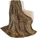 Flannel Fleece Queen Blanket Leopard Print - Cozy All-Season Throw